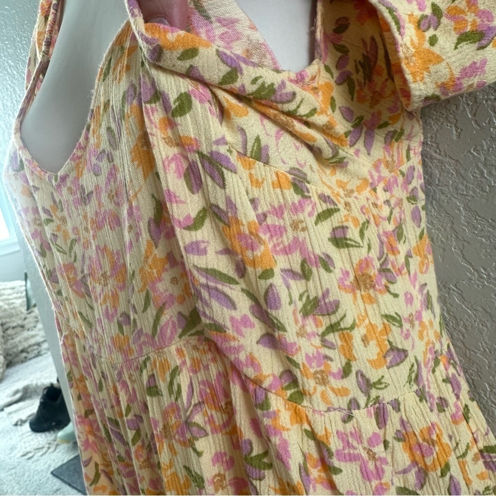 Billabong Take a Chance Printed Tiered Baby-Doll Dress size large - Picture 7 of 12